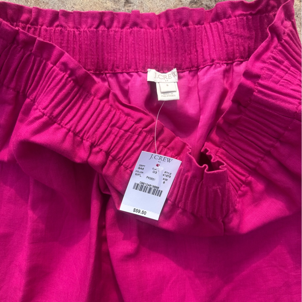 Women’s NWT JCrew pink mini skirt -paper bag waist. Sz6